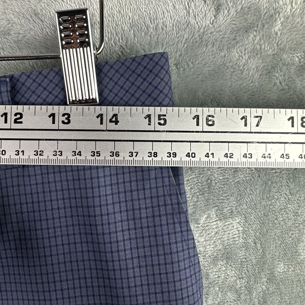 Brooks Brothers Advantage Chino Clark Pants Men's 34x30 Blue Check Stretch - Picture 3 of 11